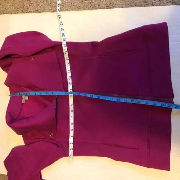 T By Talbots Full zip Cozy Purple Jacket Women Size S Pocket - Picture 4 of 7
